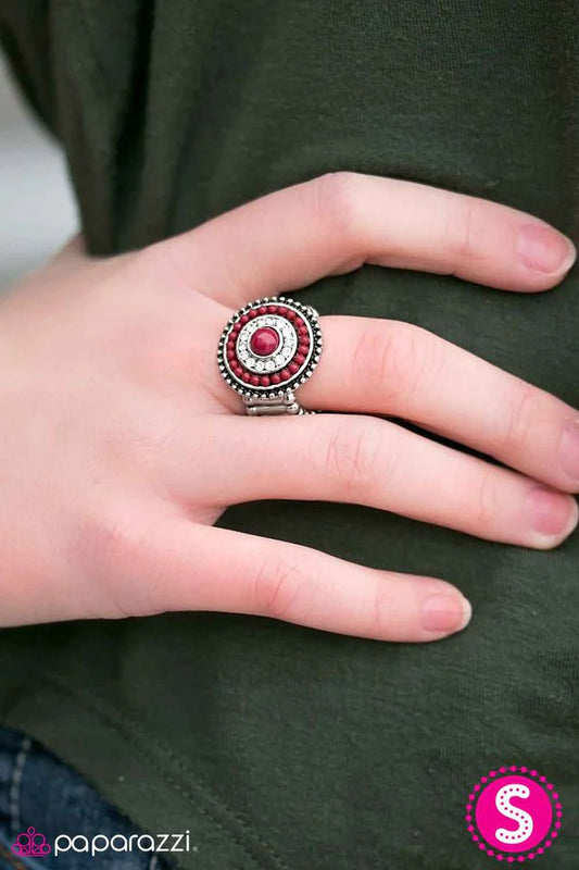 Paparazzi Ring ~ Easy Mark - Red