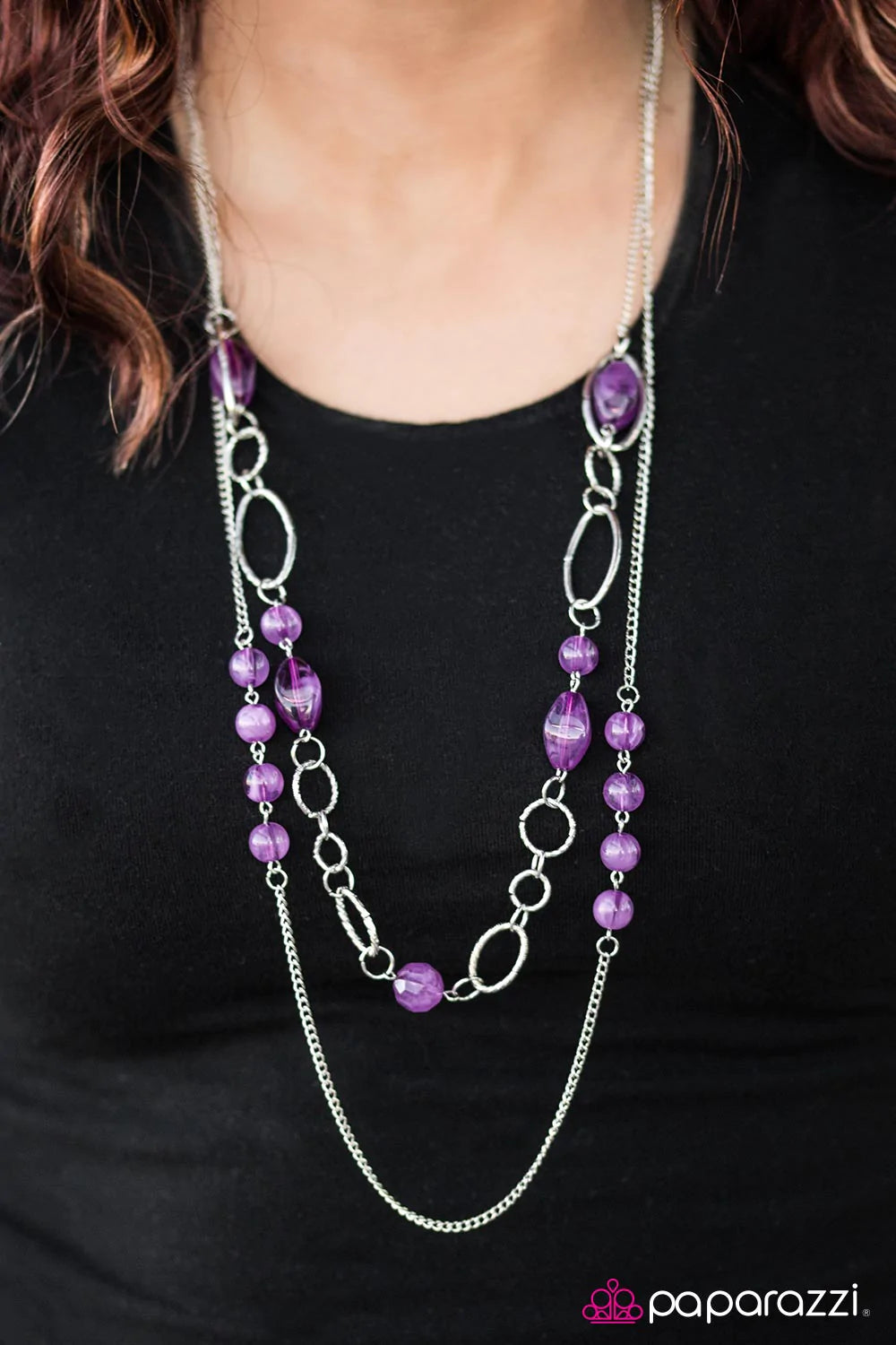 Paparazzi Necklace ~ Touch The Clouds - Purple