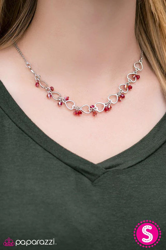 Paparazzi Necklace ~ Make You Mine - Red