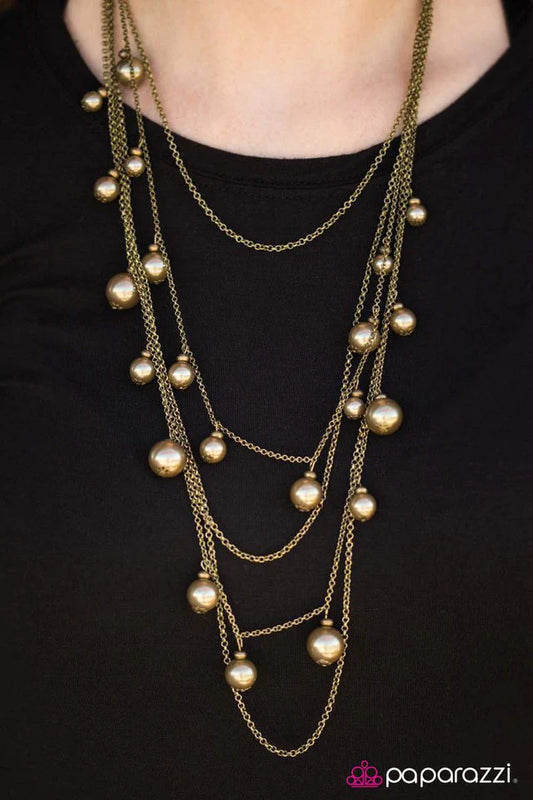 Paparazzi Necklace ~ Up Close and Personal - Brass