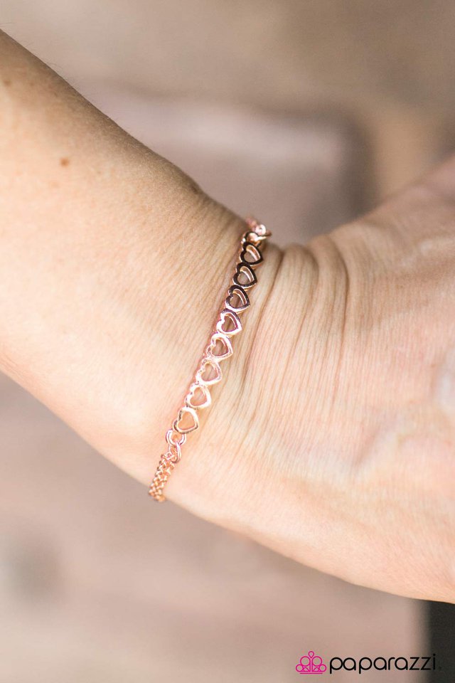 Paparazzi Bracelet ~ Totally Crushing - Rose Gold