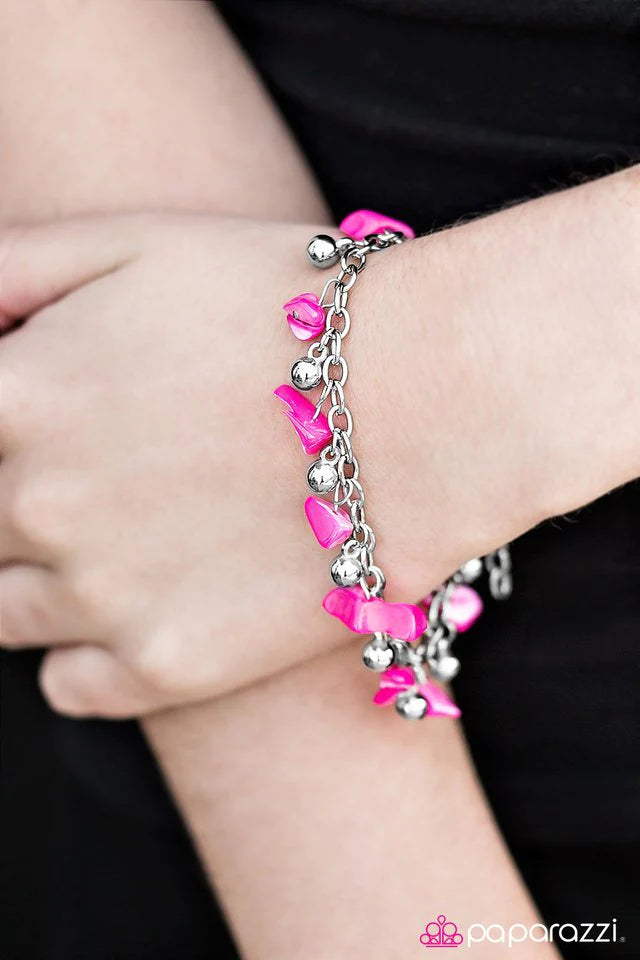 Paparazzi Bracelet ~ Rainbow Rock - Pink