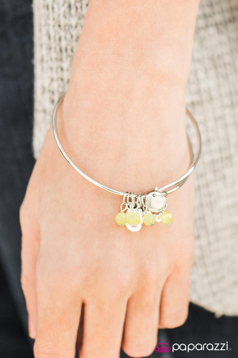 Paparazzi Bracelet ~ Party HEARTY - Yellow