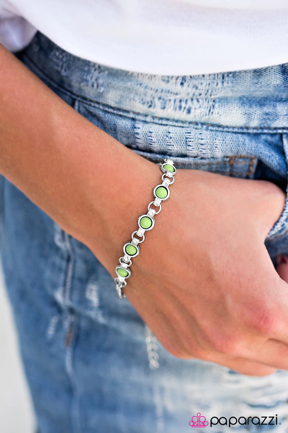 Pulsera Paparazzi ~ Power Color - Verde