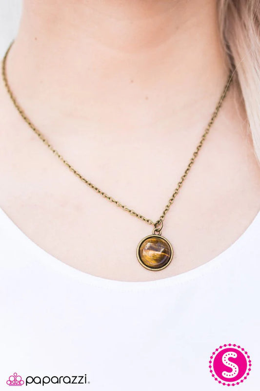 Paparazzi Necklace ~ Give Me The Moon - Brass