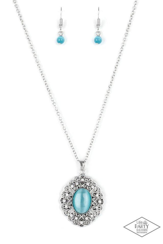 Paparazzi Necklace ~ Heart Of Glace - Blue