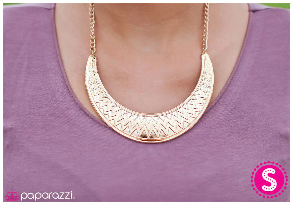 Paparazzi Necklace ~ Gold Goddess - Gold