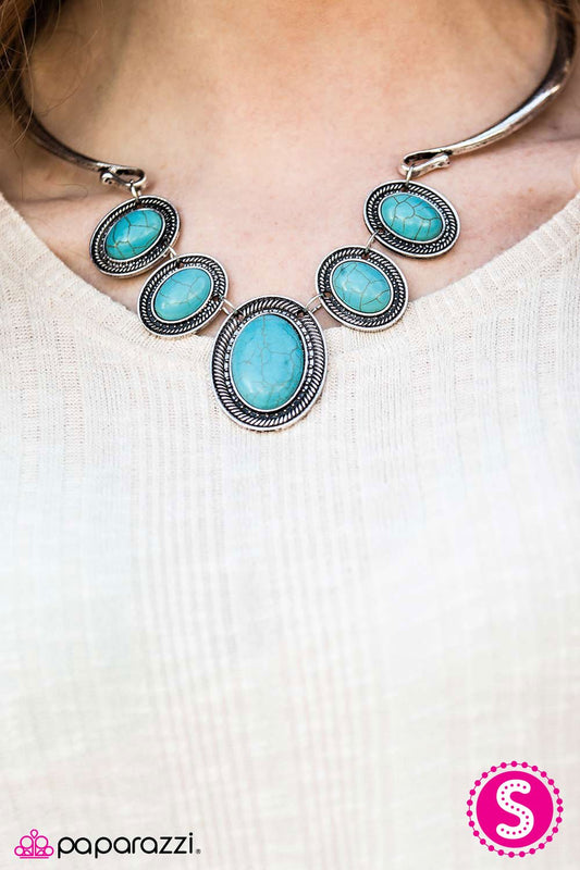 Paparazzi Necklace ~ River Ride - Blue