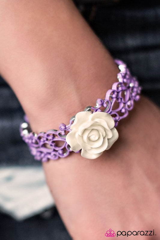 Paparazzi Bracelet ~ Wonderland Tea Party - Purple