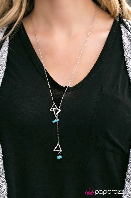 Paparazzi Necklace ~ Mountain Tour - Blue