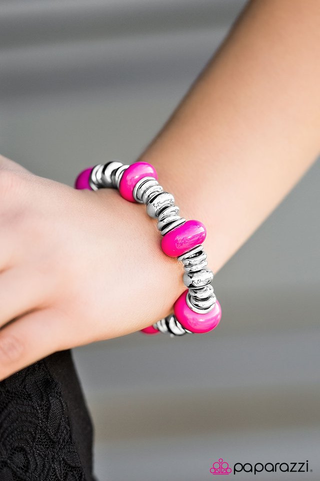 Paparazzi Bracelet ~ Springtime Sunshine - Pink