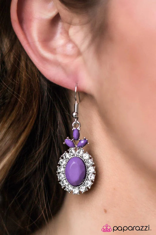 Paparazzi Earring ~ Think Like a Queen - Purple