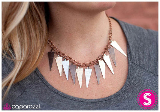 Paparazzi Necklace ~ Spike it Rich - Copper