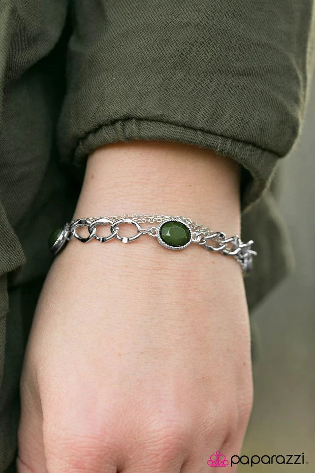 Paparazzi Bracelet ~ Pretty In Paris - Green