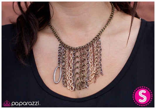 Paparazzi Necklace ~ Industrial Infatuation - Brass