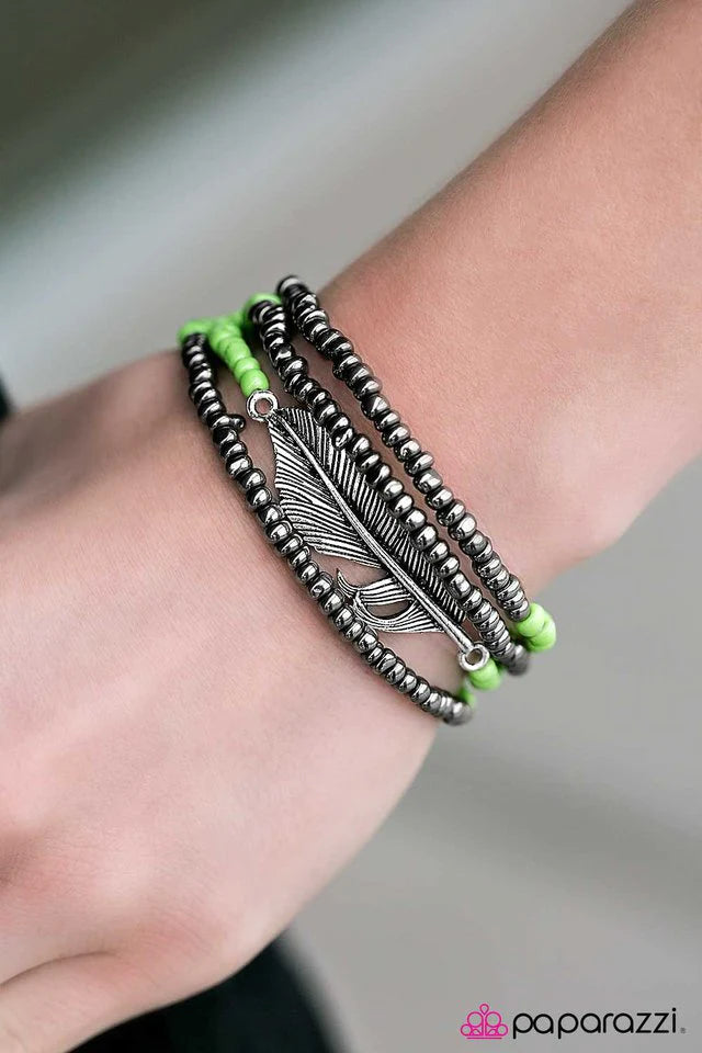 Paparazzi Bracelet ~ Thunderbird - Green