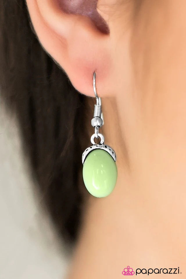 Paparazzi Earring ~ Color Scheme - Green
