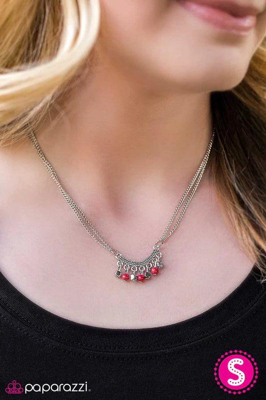 Paparazzi Necklace ~ Living In Harmony - Red