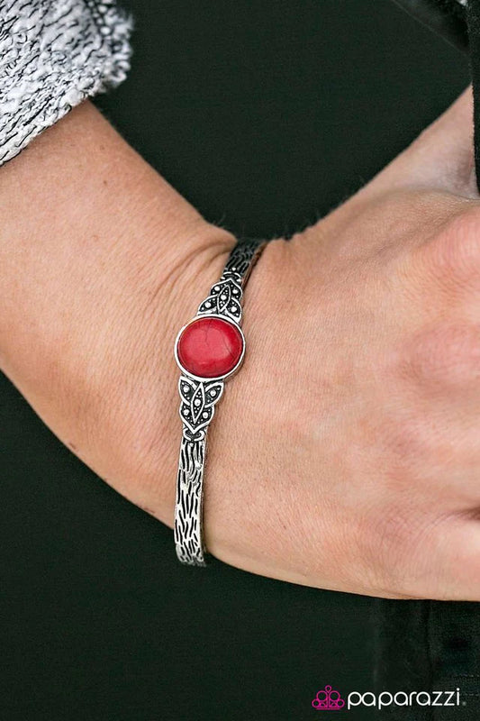 Paparazzi Bracelet ~ Rural Refinery - Red