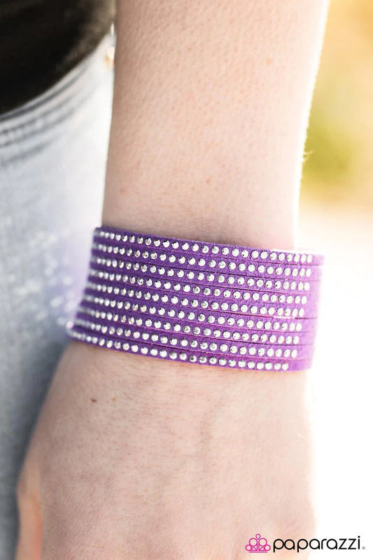 Paparazzi Bracelet ~ Rebel Romance - Purple