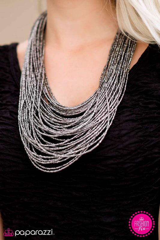 Paparazzi Necklace ~ Ice Storm  - Silver