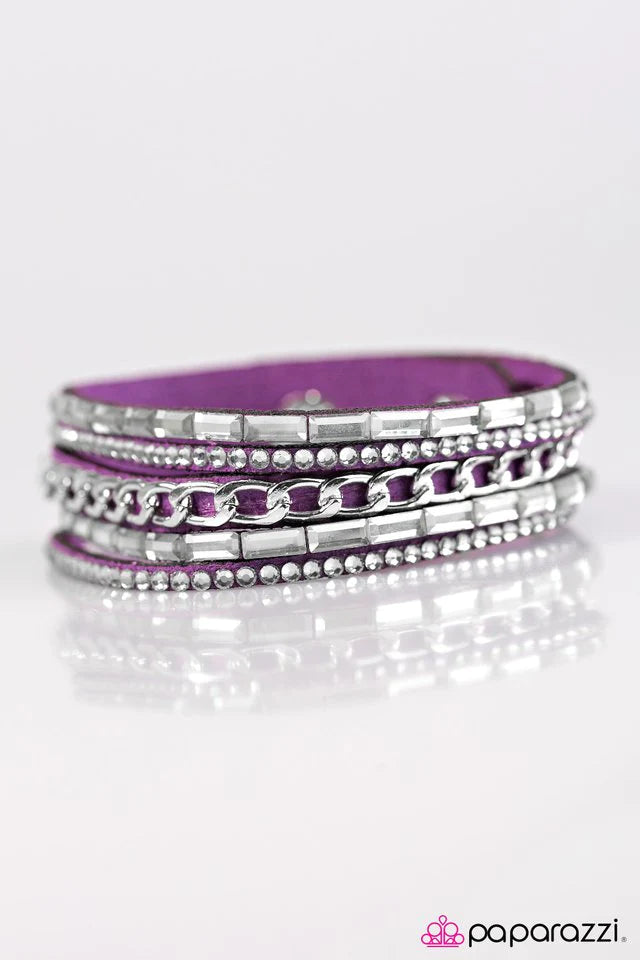 Paparazzi Bracelet ~ Front Row Fabulous - Purple