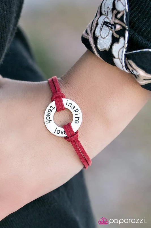 Pulsera Paparazzi ~ Nunca dejes de soñar - Rojo