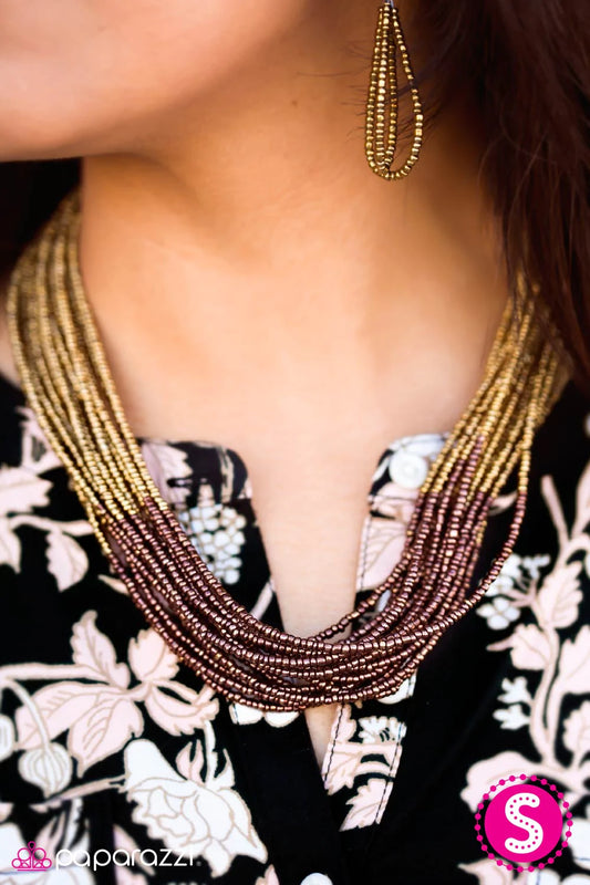 Paparazzi Necklace ~ Mesa Mirage - Brass