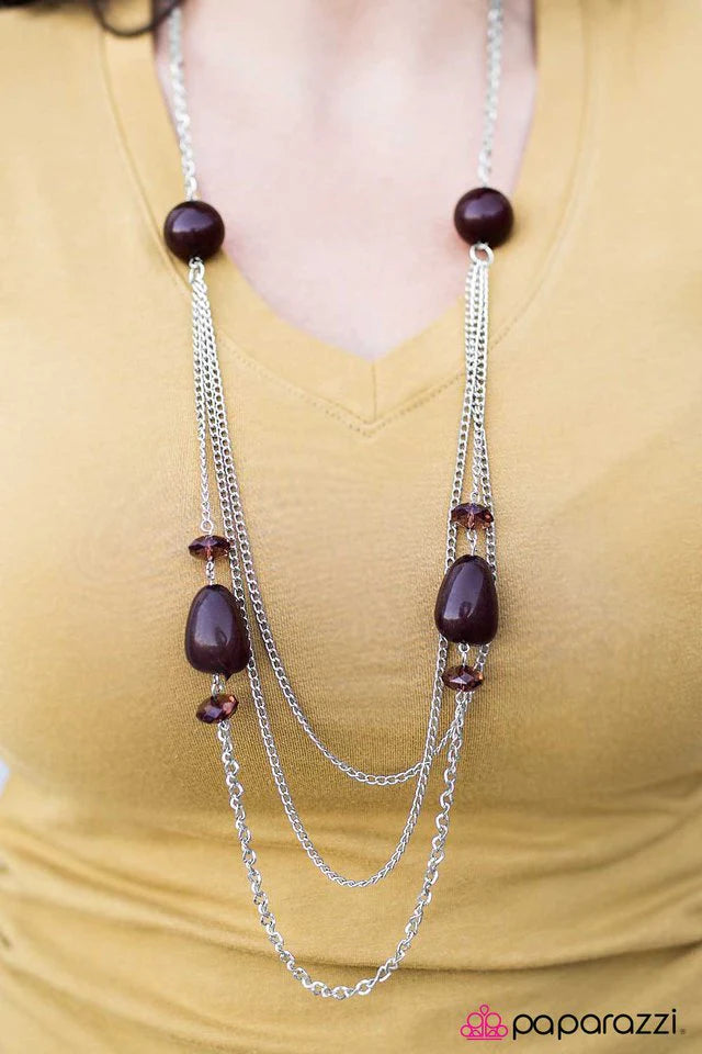 Paparazzi Necklace ~ Carefree Casual - Brown