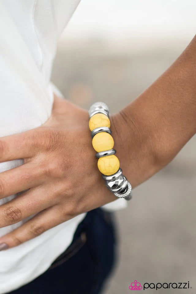 Paparazzi Bracelet ~ Through The Jungle - Yellow