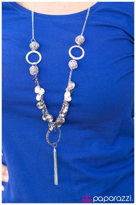 Paparazzi Necklace ~ Make Some Noise - Silver