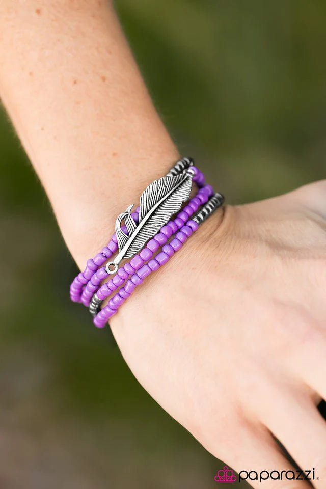 Paparazzi Bracelet ~ Thunderbird - Purple