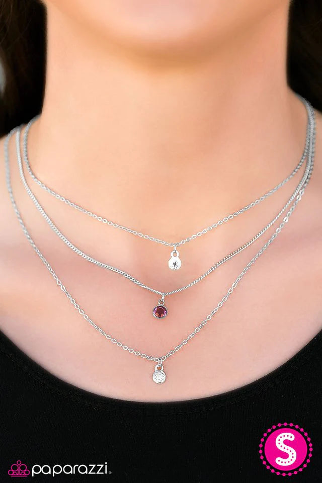 Collar Paparazzi ~ Estaré BRILLANTE contigo - Púrpura