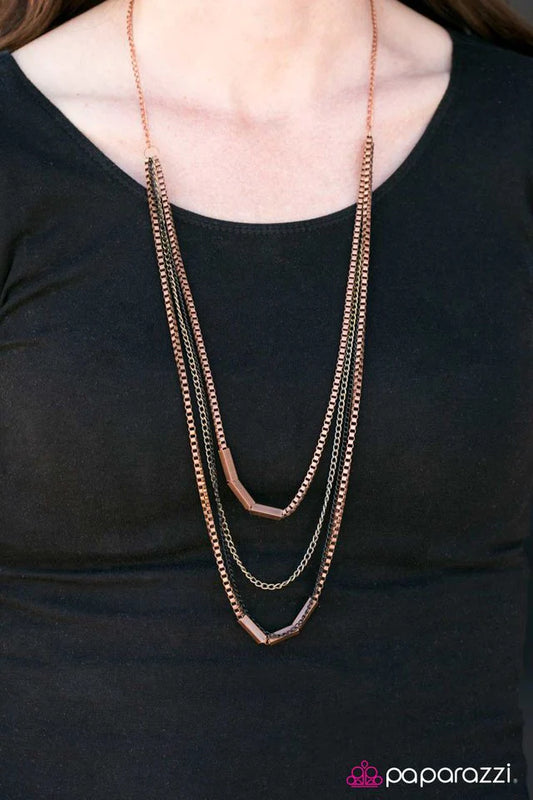 Paparazzi Necklace ~ True Grit - Copper