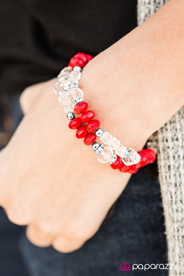 Paparazzi Bracelet ~ A Midsummer Nights GLEAM - Red