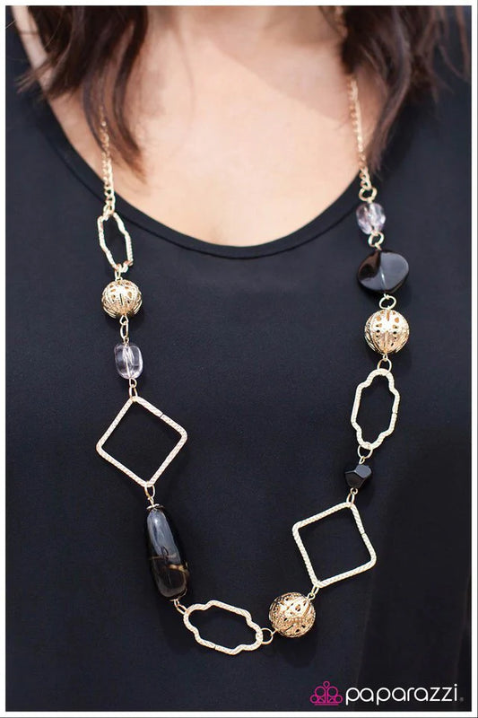 Paparazzi Necklace ~ Ornately Onyx - Black
