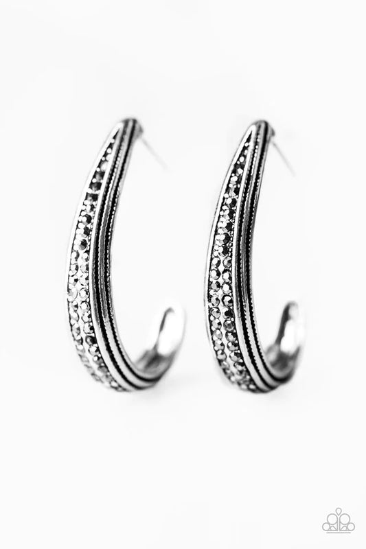 Paparazzi Earring ~ Stop and Muse - Silver