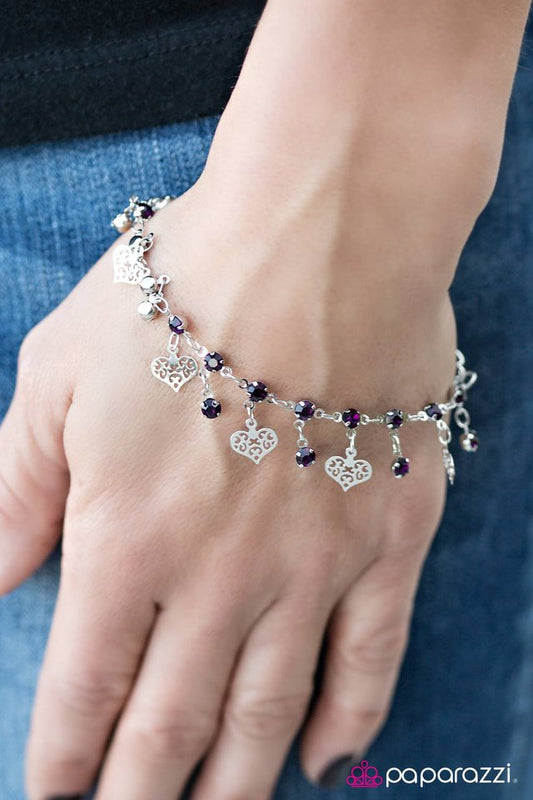 Paparazzi Bracelet ~ If My Heart Had Windows - Purple