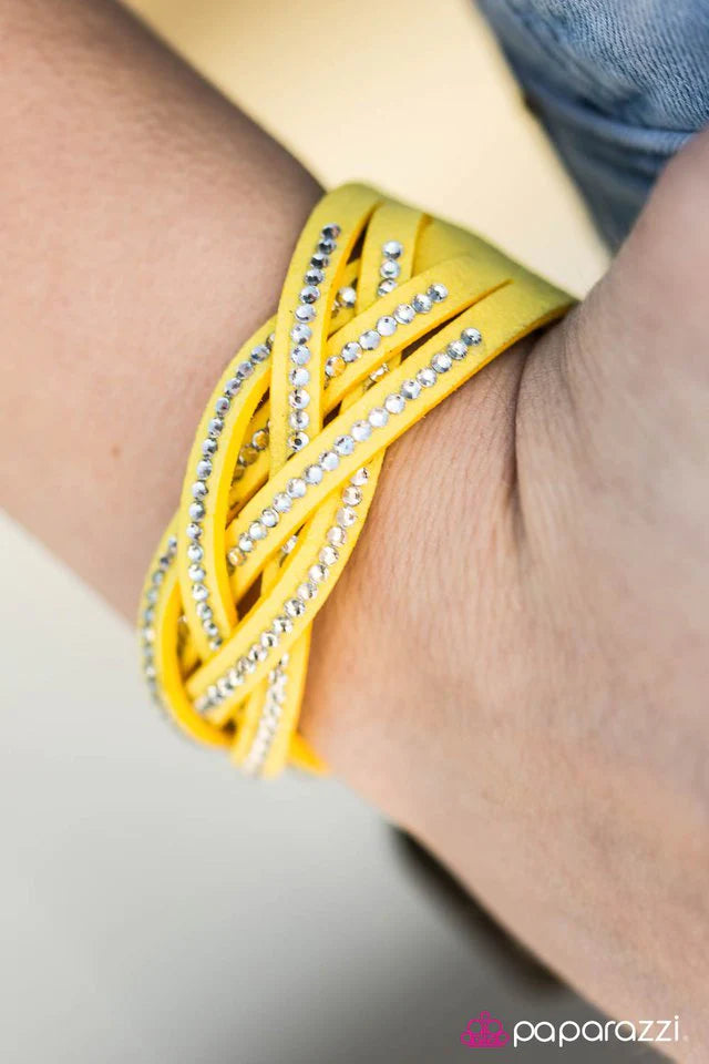 Paparazzi Bracelet ~ Glitter Patrol - Yellow