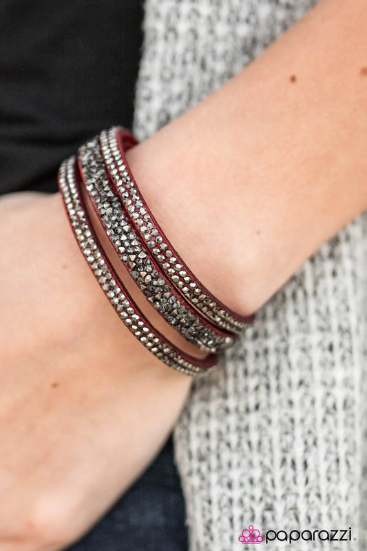 Pulsera Paparazzi ~ I Love Rock N Roll - Rojo