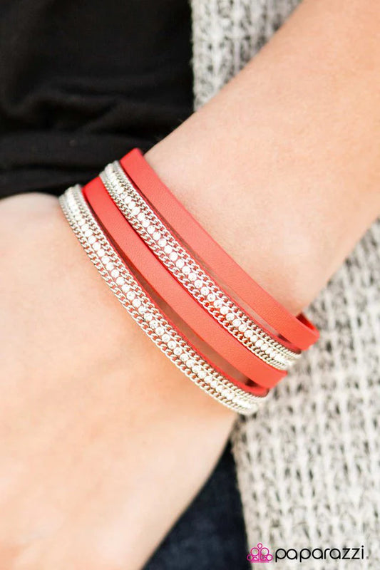 Pulsera Paparazzi ~ Flash Mob Fashion - Naranja