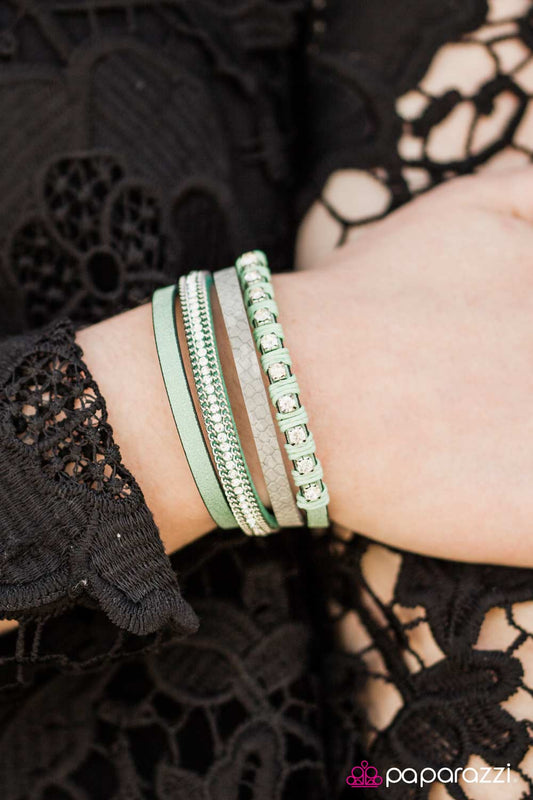 Paparazzi Bracelet ~ Glam Jam  - Green