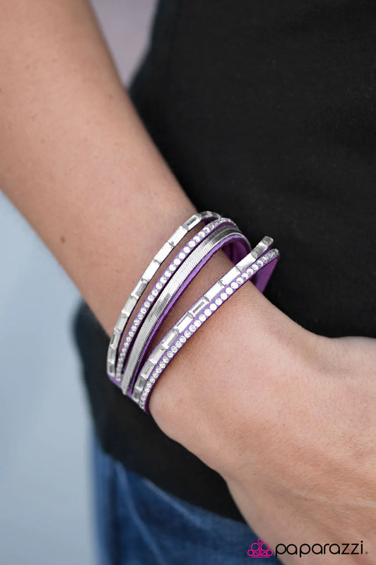 Paparazzi Bracelet ~ Hit the Lights - Purple