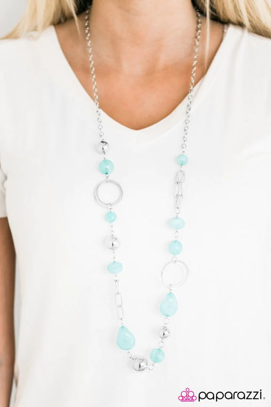 Paparazzi Necklace ~ Glam Grotto - Blue