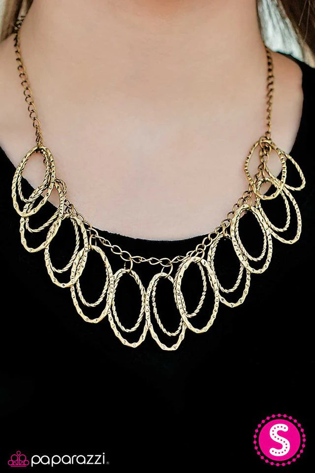 Paparazzi Necklace ~ Just Fringe - Brass