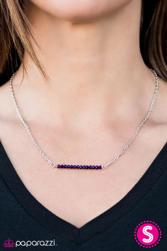 Paparazzi Necklace ~ Less Talk, More Sparkle - Purple