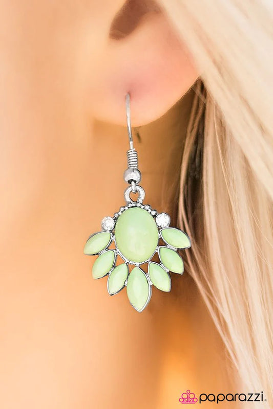 Paparazzi Earring ~ Demurely Demure - Green