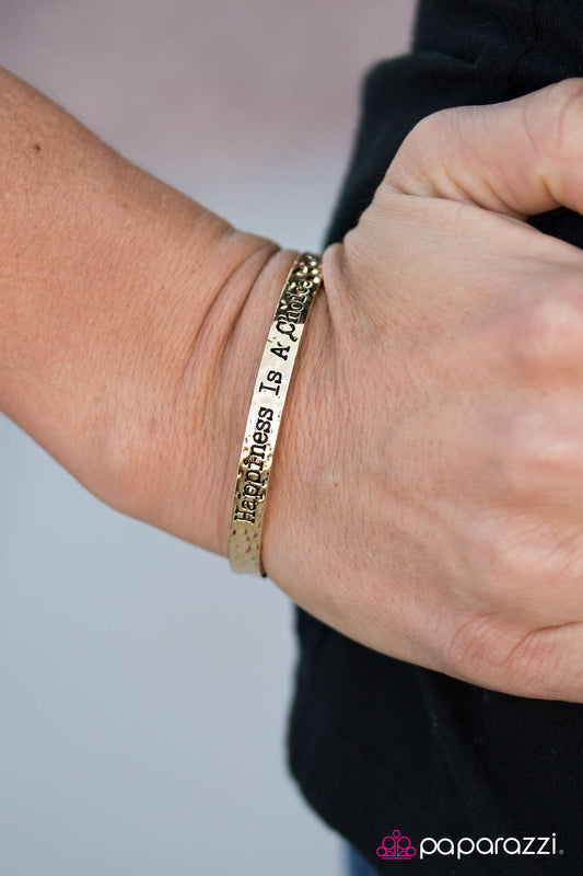 Paparazzi Bracelet ~ Do What Makes You Happy - Gold