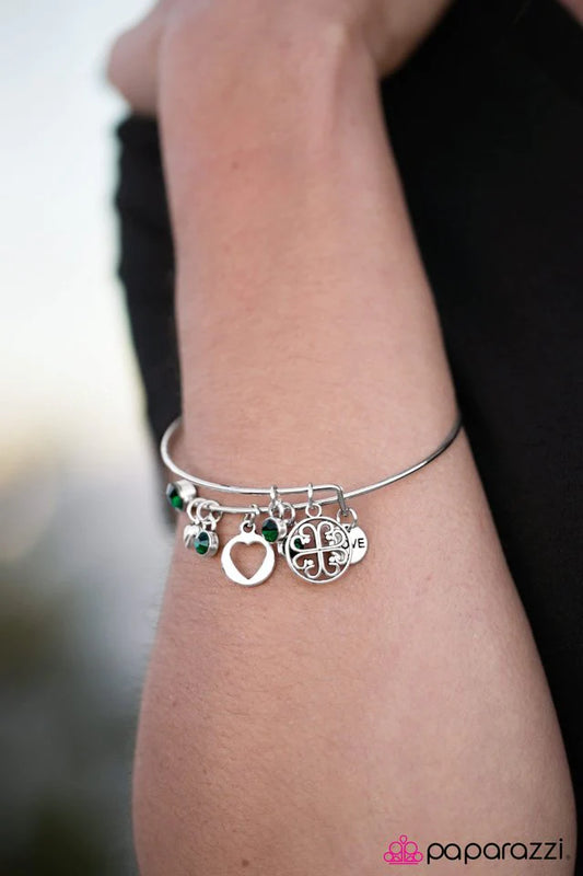 Pulsera Paparazzi ~ Love To Bits - Verde