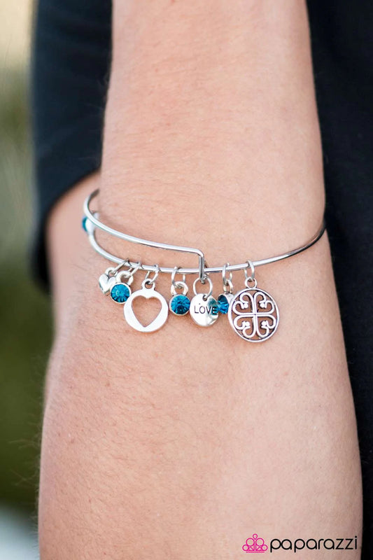 Pulsera Paparazzi ~ Love To Bits - Azul